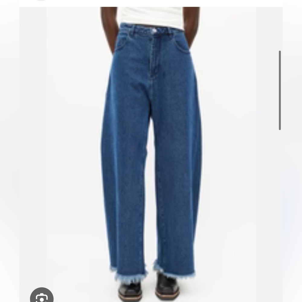 NWT Marques Almeida wide leg classic navy jeans, size UK 6/ US 2-4